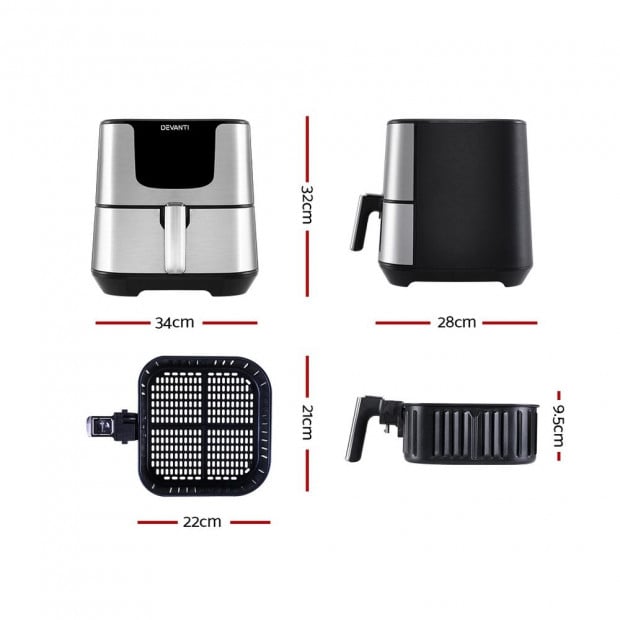 Air Fryer 7L LCD Fryers Oil Free Oven Airfryer Kitchen Healthy Cooker Image 2