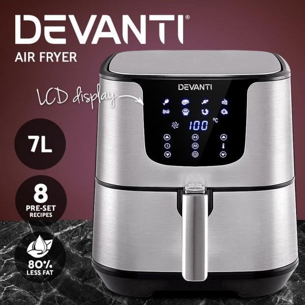 Air Fryer 7L LCD Fryers Oil Free Oven Airfryer Kitchen Healthy Cooker Image 3
