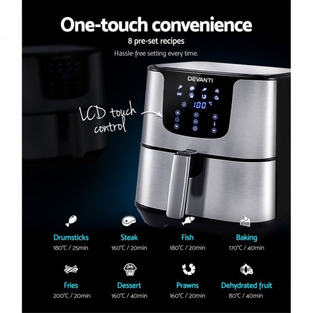 Air Fryer 7L LCD Fryers Oil Free Oven Airfryer Kitchen Healthy Cooker Image 4