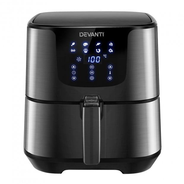 Air Fryer 7L LCD Fryers Oven Airfryer Kitchen Cooker Stainless Steel