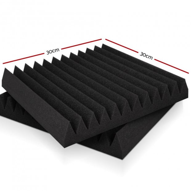 Set of 60 12 Tooth Acoustic Foam - Black Image 2