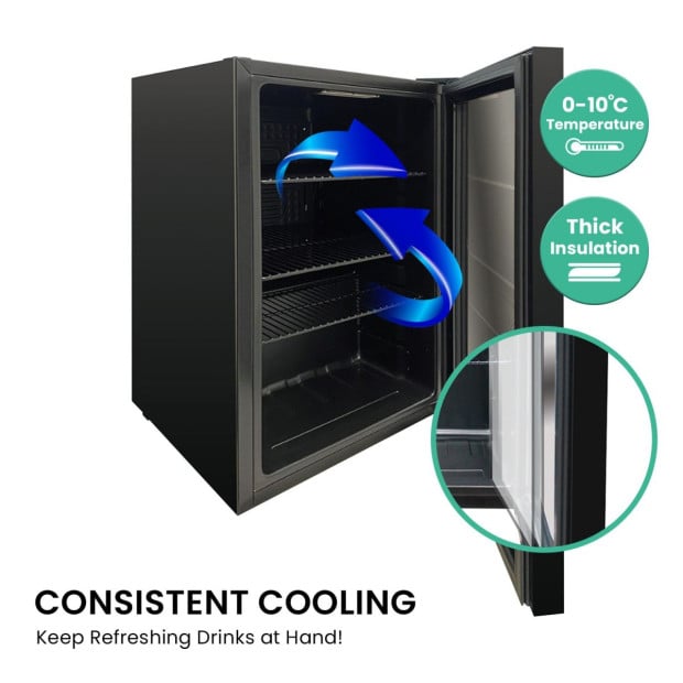 Airflo 70L Glass Door Bar Fridge AFF070 Image 5