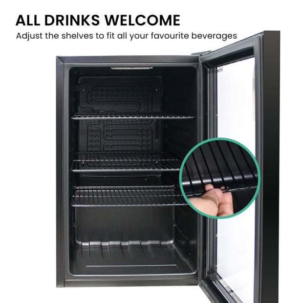 Airflo 70L Glass Door Bar Fridge AFF070 Image 6