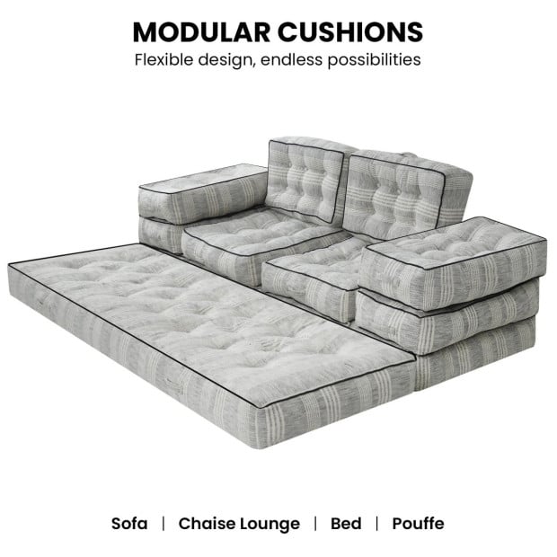 Agura Modular Sofa and Lounges – 10pc Fabric Lounge Suite Image 7