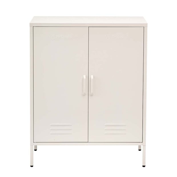 Sweet Metal Locker Storage Shelf Organizer Cabinet Sideboard White