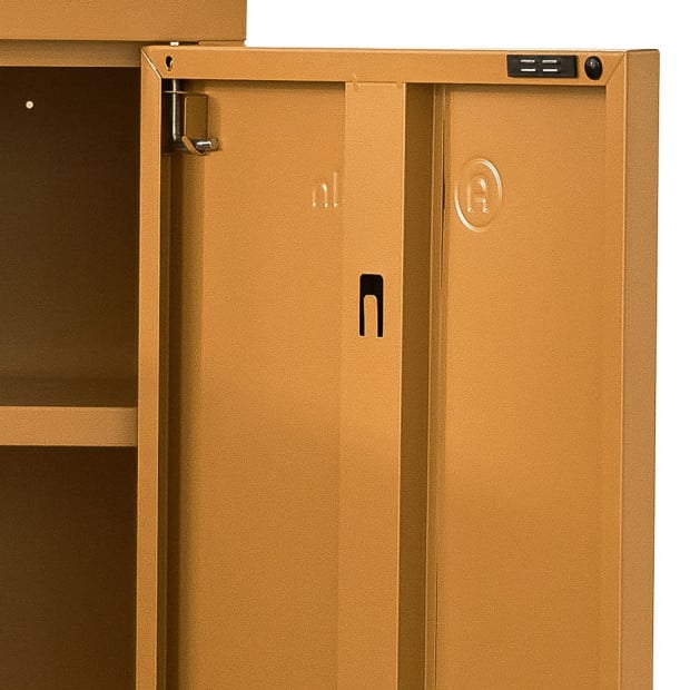 Sweet Metal Locker Storage Shelf Organizer Cabinet Sideboard Yellow Image 3