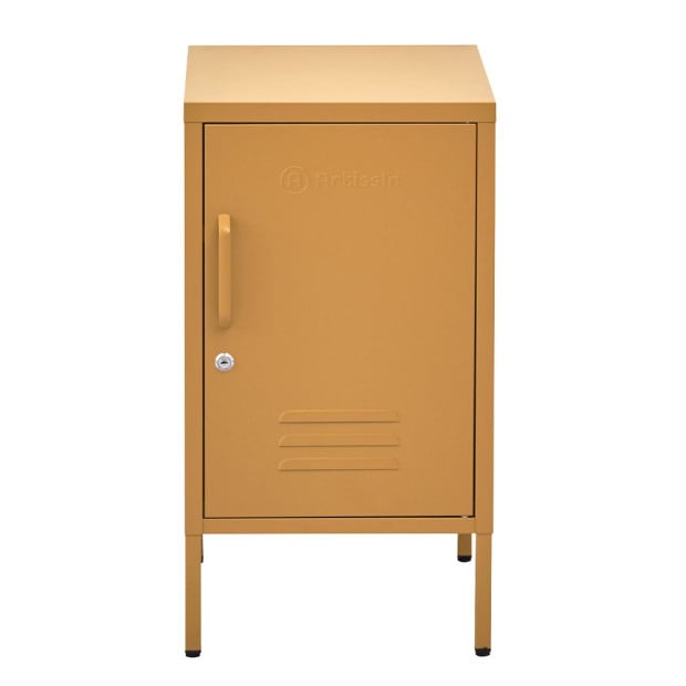 Mini Metal Locker Storage Shelf Organizer Cabinet Bedroom Yellow