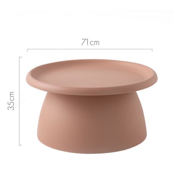 Coffee Table Mushroom Nordic Round Large Side Table 70CM Pink Image 3