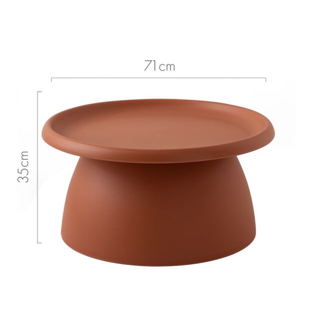Coffee Table Mushroom Nordic Round Large Side Table 70CM Pink Image 2