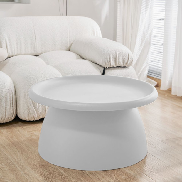 Coffee Table Mushroom Nordic Round Large Side Table 70CM White Image 7