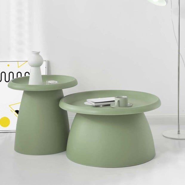 Coffee Table Mushroom Nordic Round Small Side Table 50CM Green Image 7