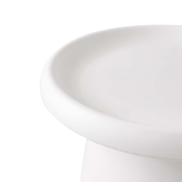 Coffee Table Mushroom Nordic Round Small Side Table 50CM White Image 3