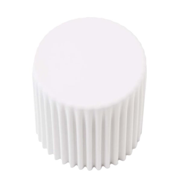 Set of 2 Cupcake Stool Plastic Stacking Chair Outdoor Indoor White Image 3
