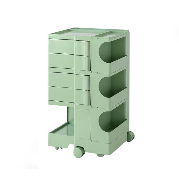 Bedside Table Nightstand Organizer Replica Boby Trolley 5Tier Green