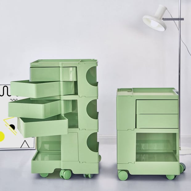Bedside Table Nightstand Organizer Replica Boby Trolley 5Tier Green Image 9