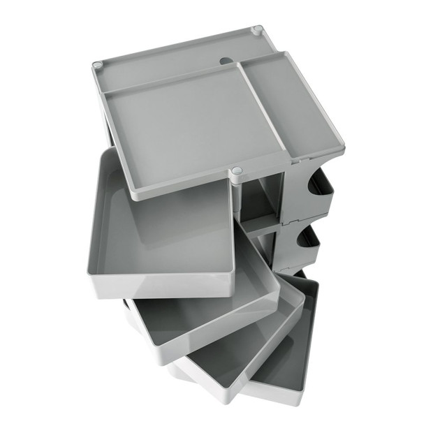 Bedside Table Nightstand Organizer Replica Boby Trolley 5Tier Grey Image 3