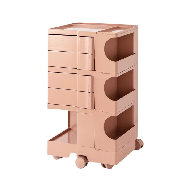 Bedside Table Nightstand Organizer Replica Boby Trolley 5Tier Pink