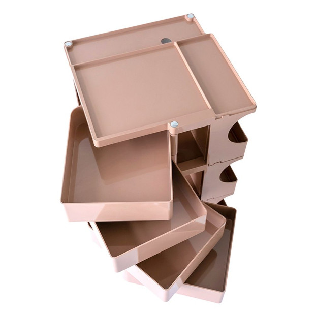 Bedside Table Nightstand Organizer Replica Boby Trolley 5Tier Pink Image 3