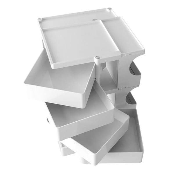 Bedside Table Nightstand Organizer Replica Boby Trolley 5Tier White Image 3