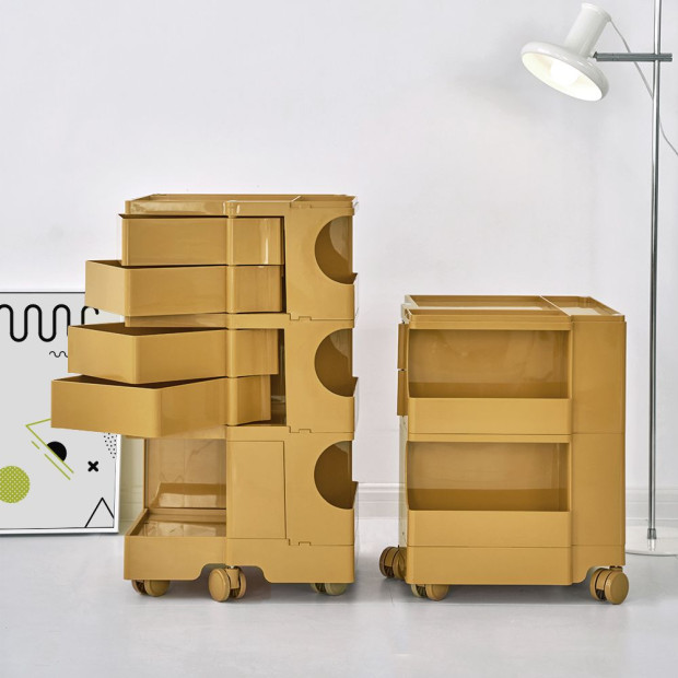 Bedside Table Nightstand Organizer Replica Boby Trolley 5Tier Yellow Image 9