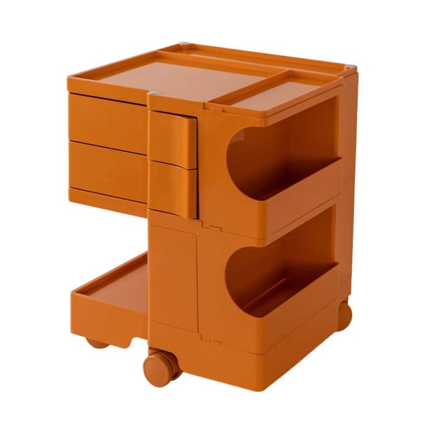 Bedside Table Nightstand Organizer Replica Boby Trolley 3Tier Orange