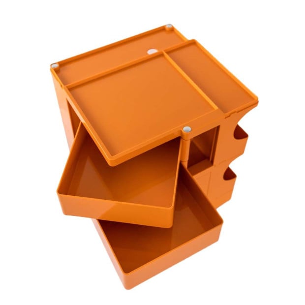 Bedside Table Nightstand Organizer Replica Boby Trolley 3Tier Orange Image 3