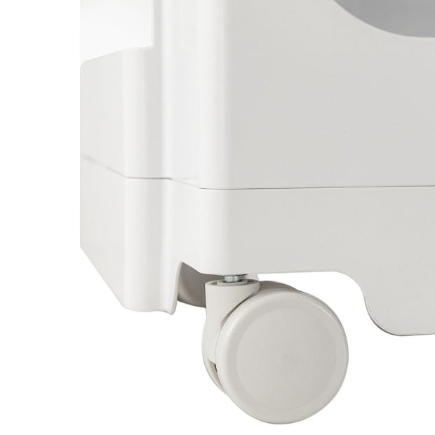 Bedside Table Nightstand Organizer Replica Boby Trolley 3Tier White Image 4