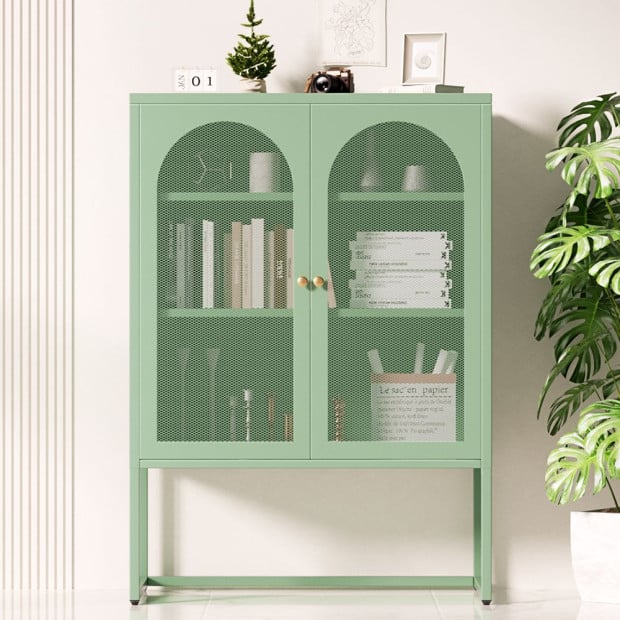 In Buffet Sideboard Metal Cabinet - Elma Green Image 7