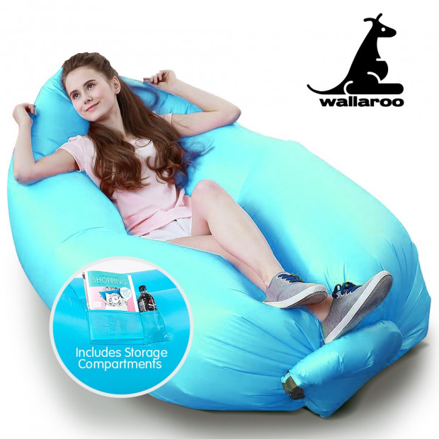 Wallaroo Inflatable Air Bed Lounge Sofa - Blue