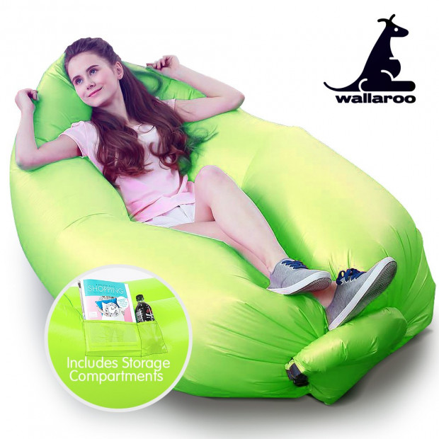 Wallaroo Inflatable Air Bed Lounge Sofa - Green