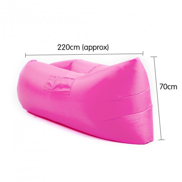 Wallaroo Inflatable Air Bed Lounge Sofa - Pink Image 3