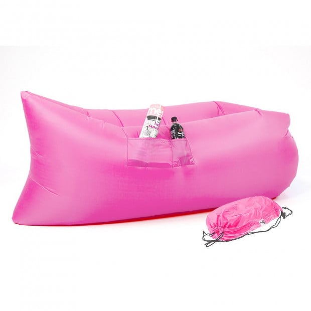 Wallaroo Inflatable Air Bed Lounge Sofa - Pink Image 2