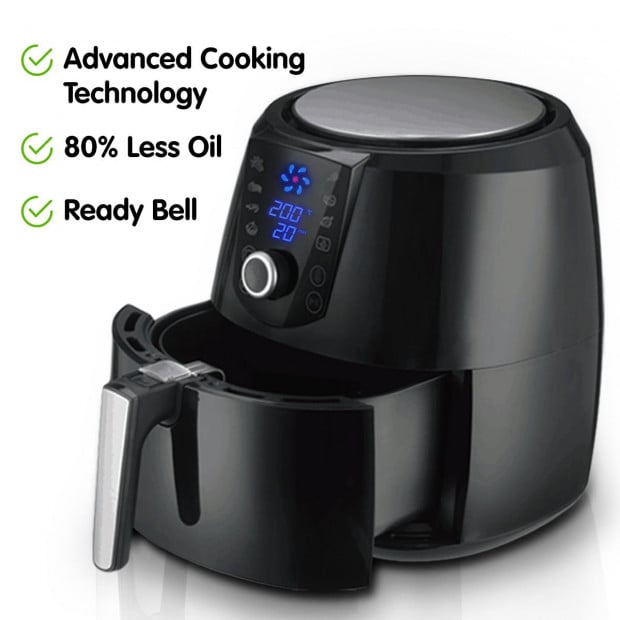 Pronti 7.2L 1800W Air Fryer Cooker Kitchen Oven Black Image 10