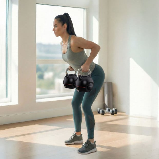 Powertrain 40kg Adjustable Kettlebell One Hand Adjustment Weight Set Image 12