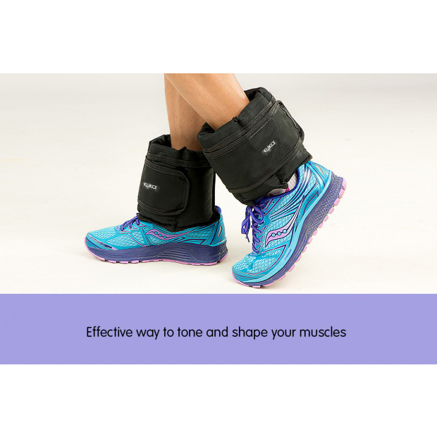 2 x 5kg Powertrain Adjustable Ankle Weights Image 4