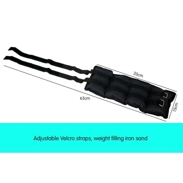 2 x 2kg Powertrain Ankle/Wrist Weights Image 4