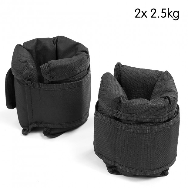 2 x 2.5kg Powertrain Adjustable Ankle Gym Weights