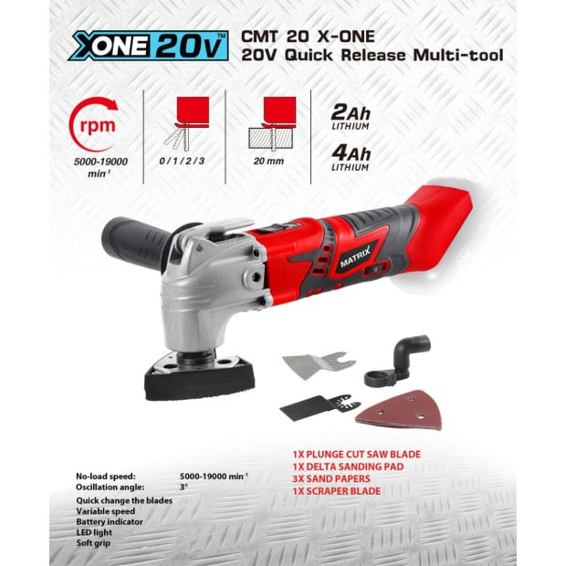 MATRIX 20V X-ONE Cordless Multi Tool Kit Image 3