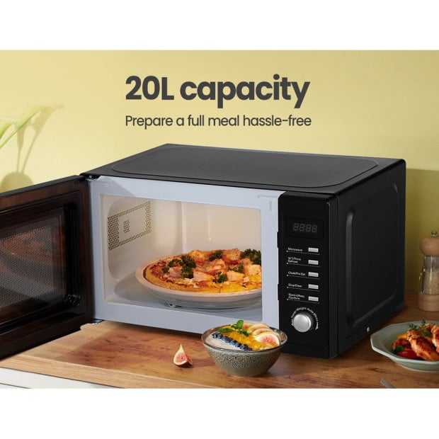 Comfee 20L Microwave Oven 700W Countertop Kitchen Cooker Black Image 6