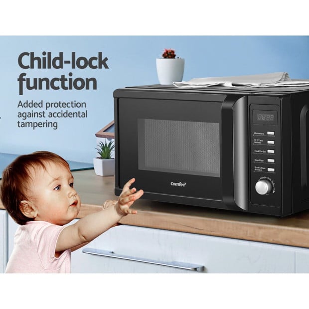 Comfee 20L Microwave Oven 700W Countertop Kitchen Cooker Black Image 7