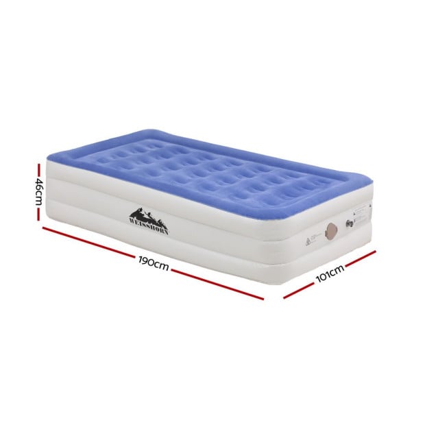 Air Mattress Single Inflatable Bed 46cm Cube Airbed Image 2