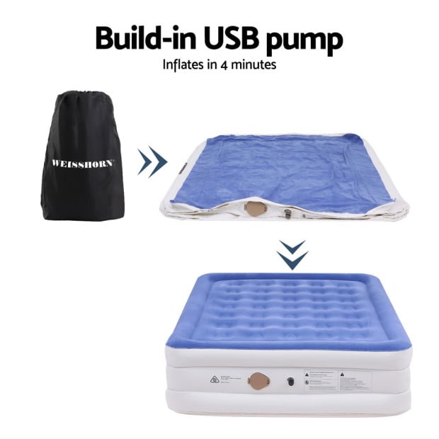 Air Mattress Queen Inflatable Bed 46cm Air Bed Cube Image 6