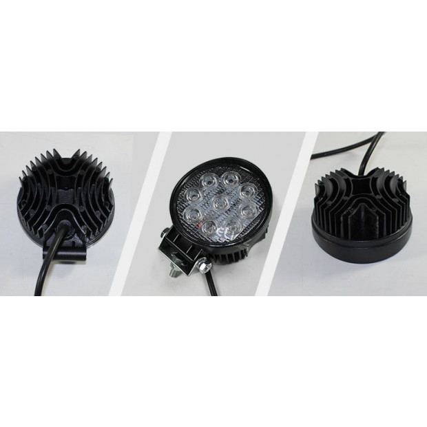 Elinz 4x 27w Driving Light Epistar Led Round Spot Worklight 12v 24v Image 2