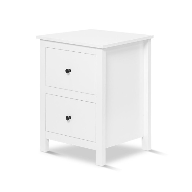 Franco Bedside Table and Chest Drawer Set White