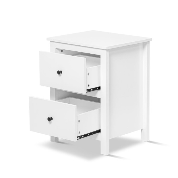 Franco Bedside Table and Chest Drawer Set White