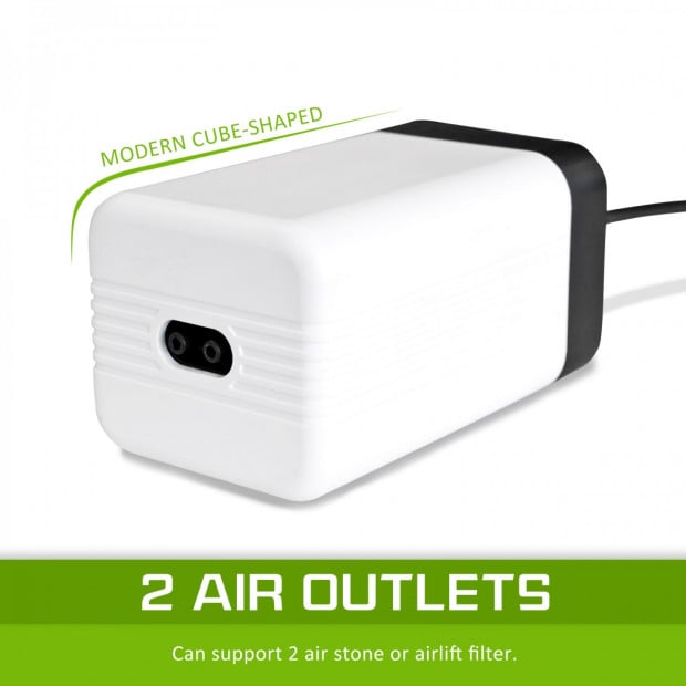 Aquarium Air Pump 2 Outlet 2x 90L/H Image 4