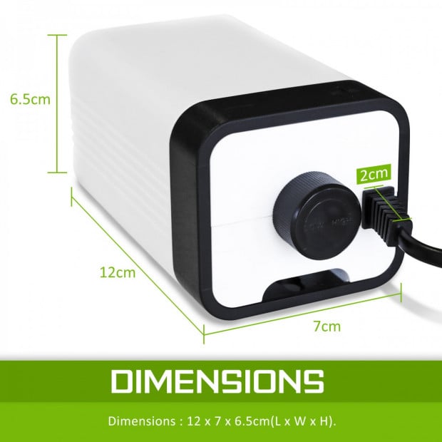 Aquarium Air Pump 2 Outlet 2x 90L/H Image 9