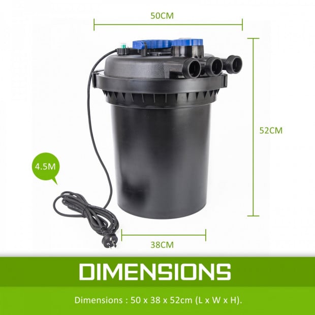 Aquarium External Canister Pond UV Filter 10000L/H Image 9