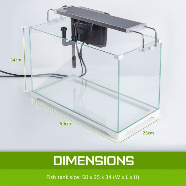 Aquarium Starfire Glass Aquarium Fish Tank 39L Image 9
