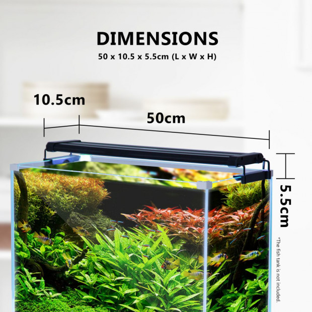 2X Aquarium Blue White LED - 11W 50-70cm Image 7
